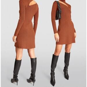 Cult Gaia | Lurex Cut-Out Jet Mini Dress | Maroon Peak | Sz XS